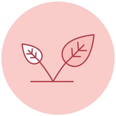 Yaprak. Web simgesi basit illüstrasyon