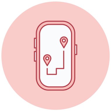 GPS, konum simgesi, vektör illüstrasyonu