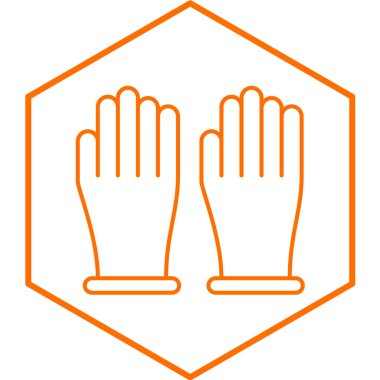 Eldivenler basit simge, vektör çizimi