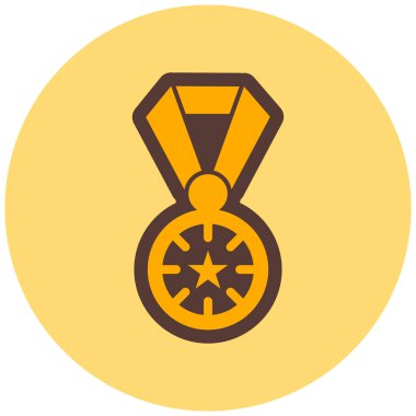 Madalya. Web simgesi basit illüstrasyon