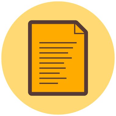 Belge. Web simgesi basit illüstrasyon