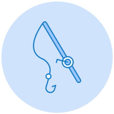 Bir olta simgesinin vektör çizimi 