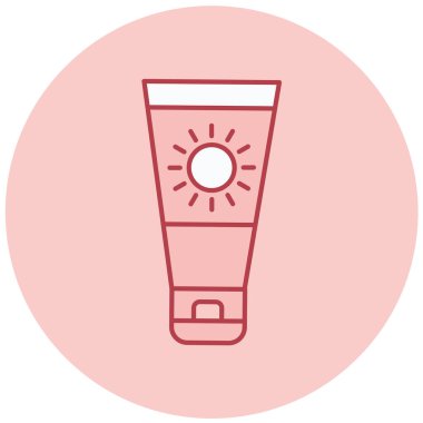 güneş kremi vektör illüstrasyonu