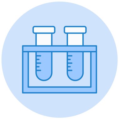 test tüpleri simgesi, vektör illüstrasyonu basit tasarım