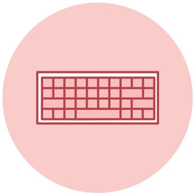 Klavye. Web simgesi basit illüstrasyon