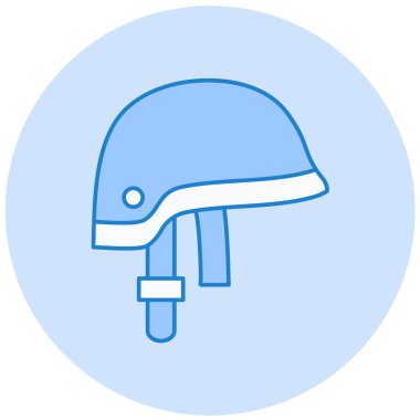 Miğfer. Web simgesi basit illüstrasyon