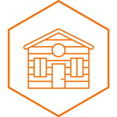 Tahta Ev 'in vektör illüstrasyonu