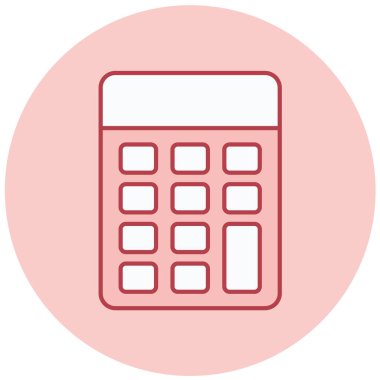 Hesap makinesi. Web simgesi basit illüstrasyon