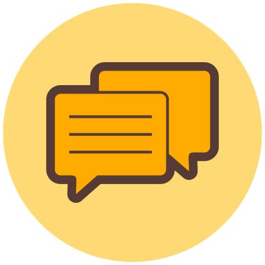 Konuş. Web simgesi basit illüstrasyon