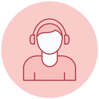 Müşteri desteği vektör simgesi düzenlenebilir