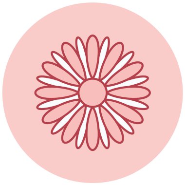 Çiçek. Web simgesi basit illüstrasyon