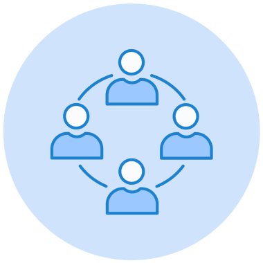 Takım çalışması. Web simgesi basit illüstrasyon