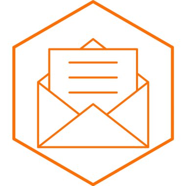 İleti simgesi vektör illüstrasyon tasarımı içeren zarf