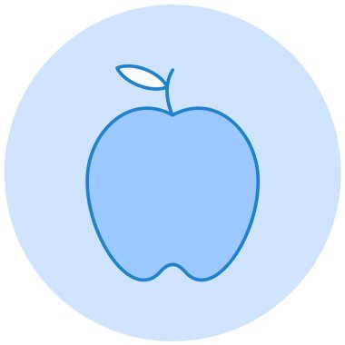 Elma. Web simgesi basit illüstrasyon