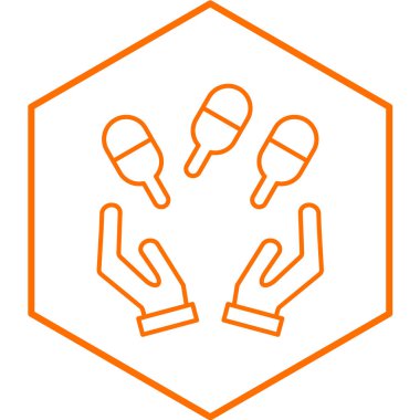 Beyaz arkaplanda hokkabazlık simgesi izole edildi. vektör illüstrasyonu