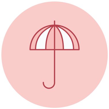 Şemsiye. Web simgesi basit illüstrasyon