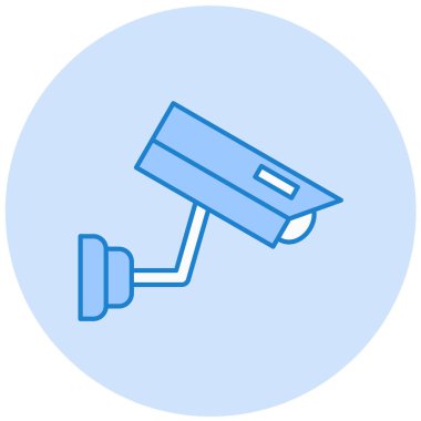 Güvenlik kamerası simgesi, vektör illüstrasyonu