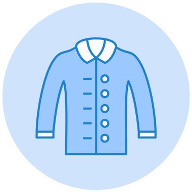 Ceket. Web simgesi basit illüstrasyon