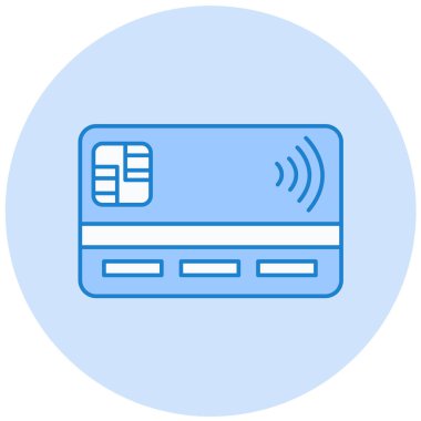 Kredi kartı simgesi vektör illüstrasyonu