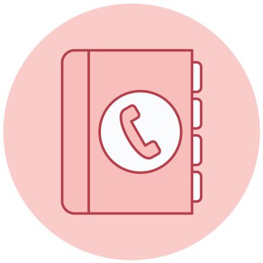 Telefon rehberi. Web simgesi basit illüstrasyon