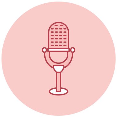 Mikrofon. Web simgesi basit tasarım