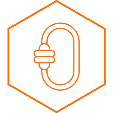 Carabinar simgesinin vektör illüstrasyonu