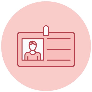 ID kart vektör simgesi modern basit tasarım