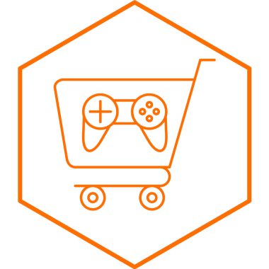 Siyah arkaplanda izole edilmiş satın alma simgesi. vektör illüstrasyonu