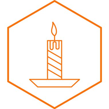 Moda biçimi izole edilmiş arkaplanda mum simgesi