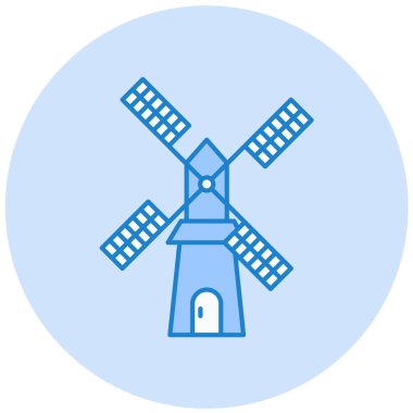 Yel değirmeni Web simgesi basit tasarım