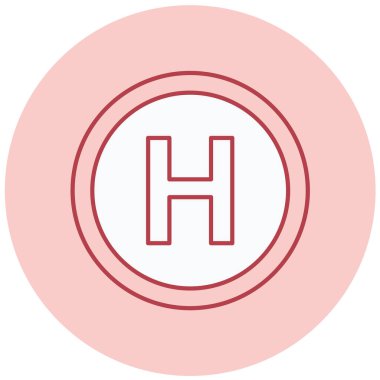 Hastane. Web simgesi basit illüstrasyon