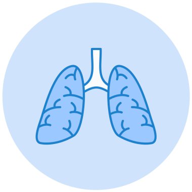 akciğer vektör simgesi modern basit tasarım