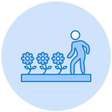 Bahçe simgesinin vektör illüstrasyonu