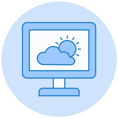 Hava durumu. Web simgesi basit illüstrasyon