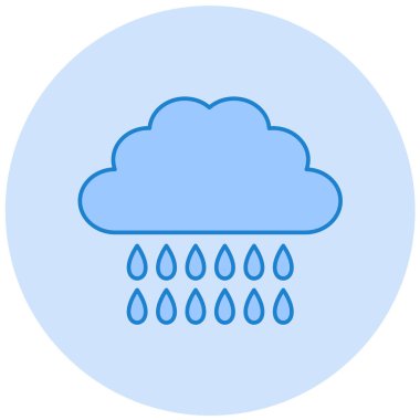 Yağmur. Web simgesi basit illüstrasyon