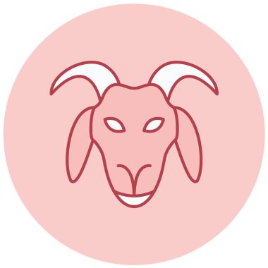 Keçi. Web simgesi basit illüstrasyon