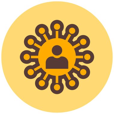 insanlar ağ simgesi, vektör illüstrasyonu basit tasarım