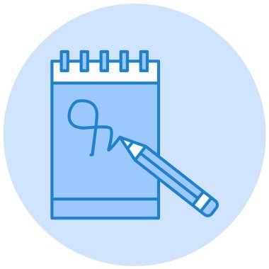 Kalem. Web simgesi basit illüstrasyon