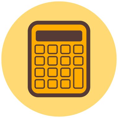 Hesap makinesi. Web simgesi basit illüstrasyon