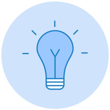 Ampul. Web simgesi basit illüstrasyon