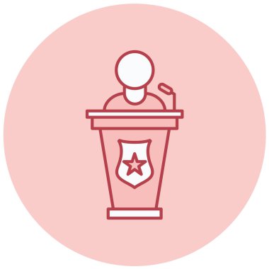 Podyum. Web simgesi vektör illüstrasyonu