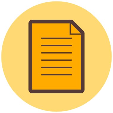 Belge. Web simgesi basit illüstrasyon