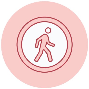 Yol simgesi, vektör illüstrasyonu