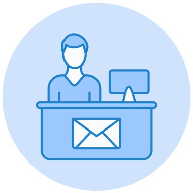 Zarf vektör simgesine sahip adam