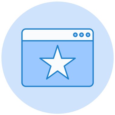 Tarayıcı. Web simgesi basit illüstrasyon