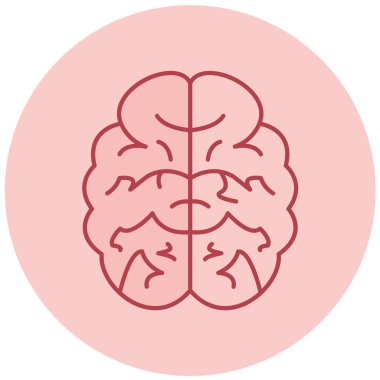 Beyin. Web simgesi basit illüstrasyon