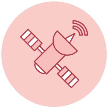 Uydu. Web simgesi basit illüstrasyon