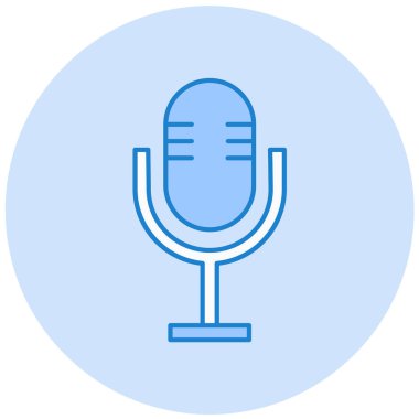 Mikrofon. Web simgesi basit illüstrasyon