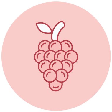 üzüm ikonu vektör illüstrasyonu