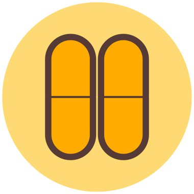 Kapsül. Web simgesi basit illüstrasyon